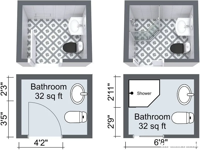 phong tam nho 962a Nằm lòng bộ bí kíp nới rộng không gian phòng tắm nhỏ hẹp này