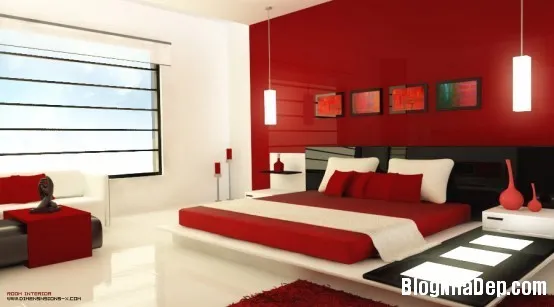 fd71b4e0cf3f3a698c98cecb8afcacca Phòng ngủ ấm áp và nổi bật với gam màu đỏ