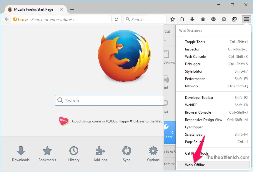 2 Cách bật chế độ duyệt web Offline trên trình duyệt Firefox