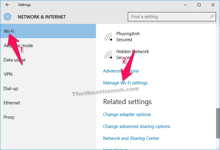 2 Cách xóa mạng Wifi đã lưu trên Windows 10