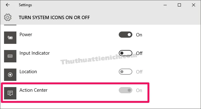 4 Cách tắt nhanh Action Center trên Windows 10