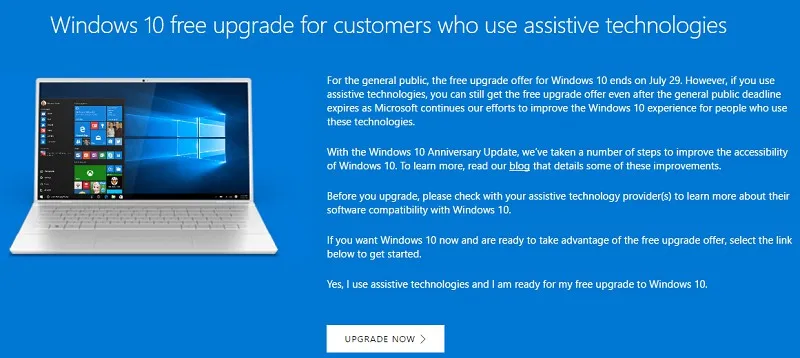 Bạn vẫn có thể nâng cấp lên Windows 10 miễn phí sau ngày 29/07