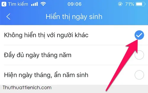 Cách ẩn số điện thoại, ngày sinh, thông tin cá nhân trên Zalo