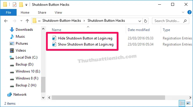 Cách ẩn/xóa nút Shut down (tắt máy tính) tại màn hình đăng nhập Windows 10