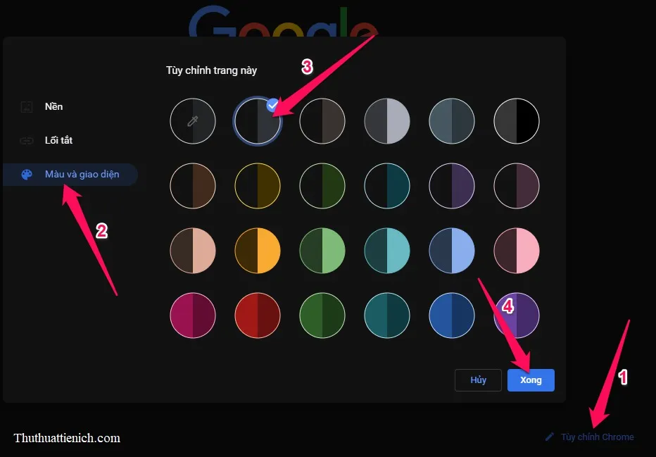 Cách bật chế độ Dark Mode cho trình duyệt Chrome trên máy tính