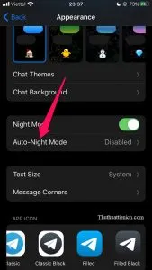 Cách bật/tắt giao diện tối, Dark Mode, Night Mode cho Telegram