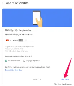 Cách Bật, tắt xác minh 2 bước cho tài khoản Gmail, Google