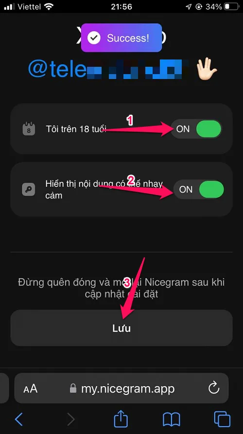 Cách bỏ chặn nội dung nhạy cảm, 18+ trên Telegram mới nhất