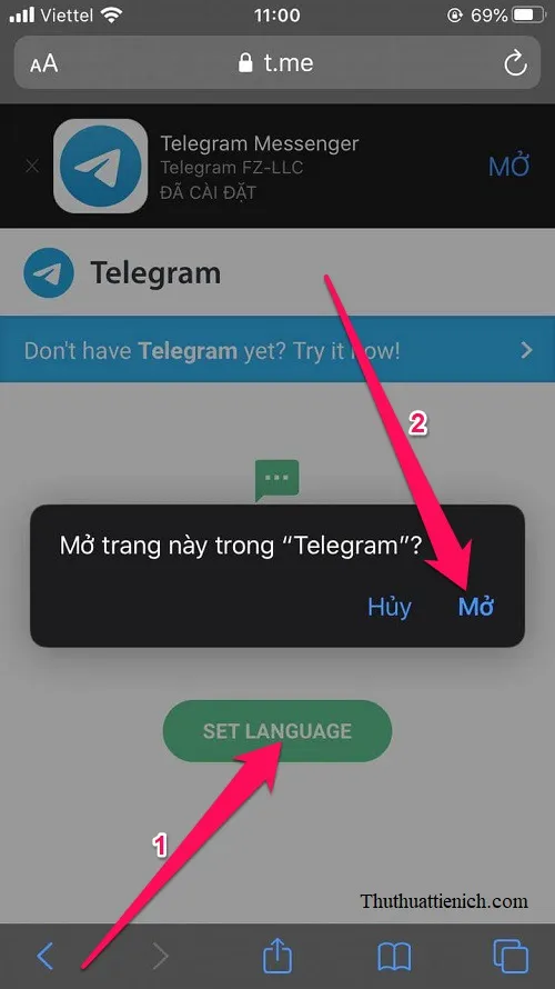 Cách cài tiếng Việt cho Telegram trên máy tính, điện thoại