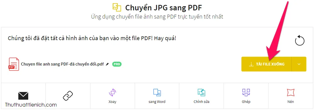 Cách chuyển đổi file ảnh (JPG/PNG) sang PDF online không cần phần mềm