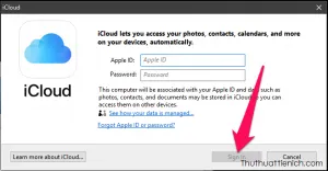 Cách đăng nhập iCloud trên máy tính