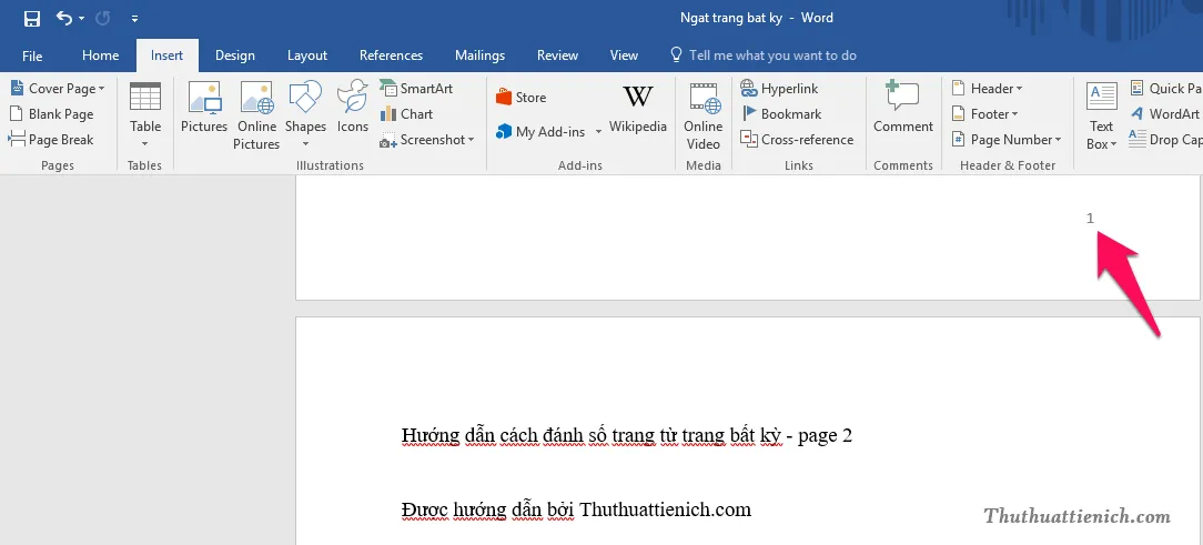 Cách đánh số trang trong Word từ 2007 đến 2010/2013/2016