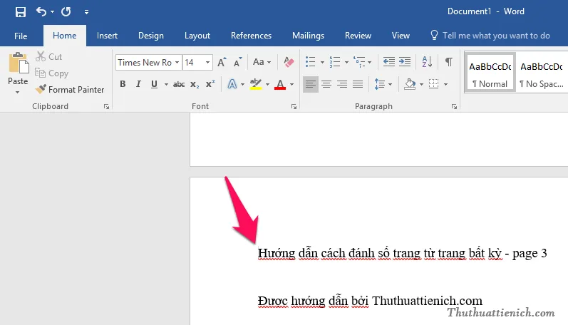 Cách đánh số trang trong Word từ 2007 đến 2010/2013/2016