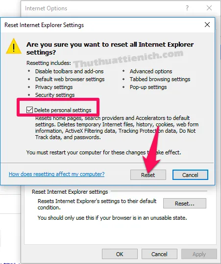 Cách đặt lại (Reset) trình duyệt Chrome/ Firefox/ Cốc Cốc/ Internet Explorer