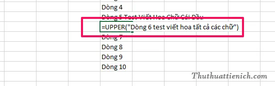 Cách đổi chữ thường sang chữ hoa và ngược lại trong Excel