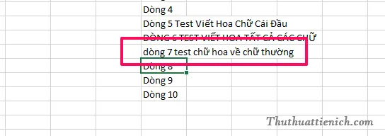 Cách đổi chữ thường sang chữ hoa và ngược lại trong Excel