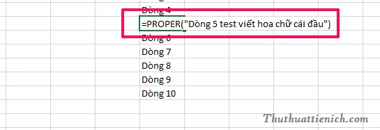 Cách đổi chữ thường sang chữ hoa và ngược lại trong Excel