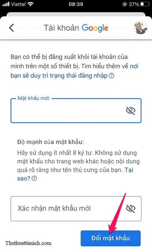 Cách đổi mật khẩu Gmail nhanh trên điện thoại và máy tính