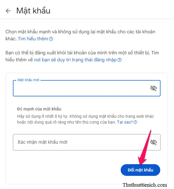 Cách đổi mật khẩu Gmail nhanh trên điện thoại và máy tính