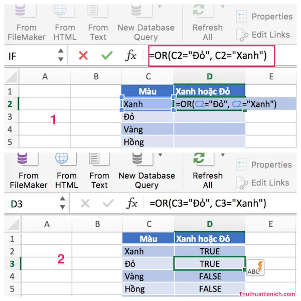 Cách kết hợp hàm IF, hàm AND và hàm OR trong Excel