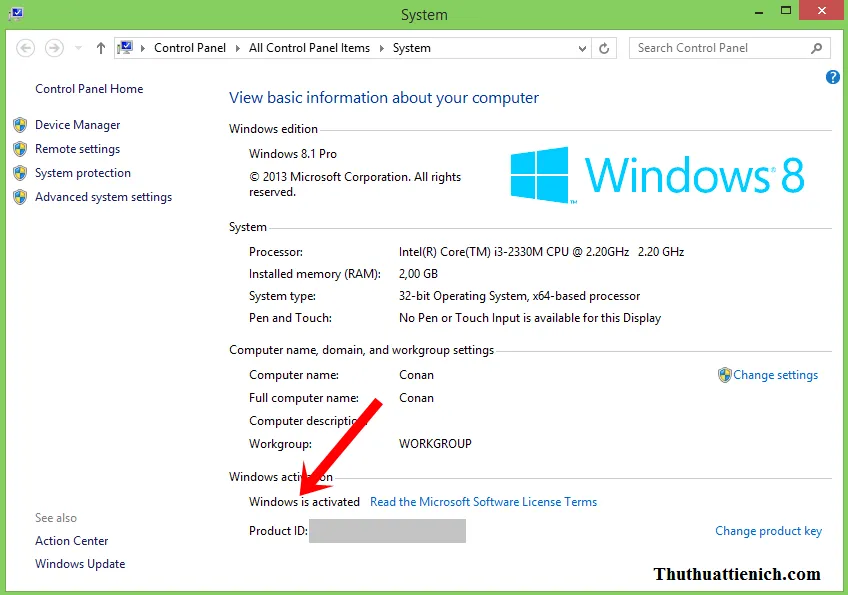 Cách kiểm tra Windows 8/8.1 đã được Active chưa?