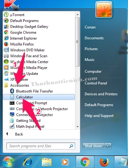 Cách mở máy tính (Calculator) trên Windows 7/8.1/10