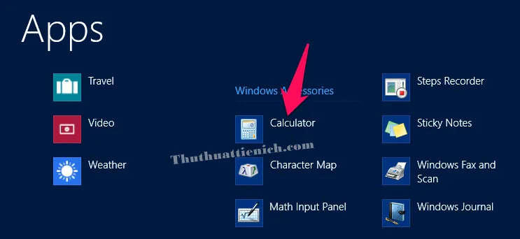 Cách mở máy tính (Calculator) trên Windows 7/8.1/10