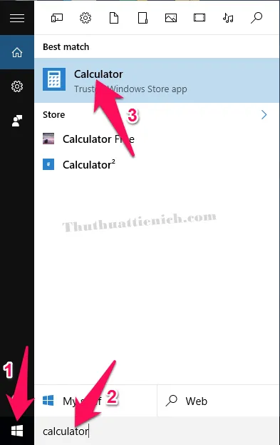 Cách mở máy tính (Calculator) trên Windows 7/8.1/10