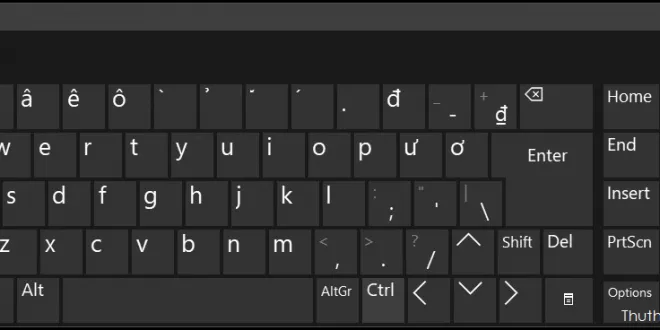 Cách mở nhanh bàn phím ảo (On-Screen Keyboard) trên Windows 10