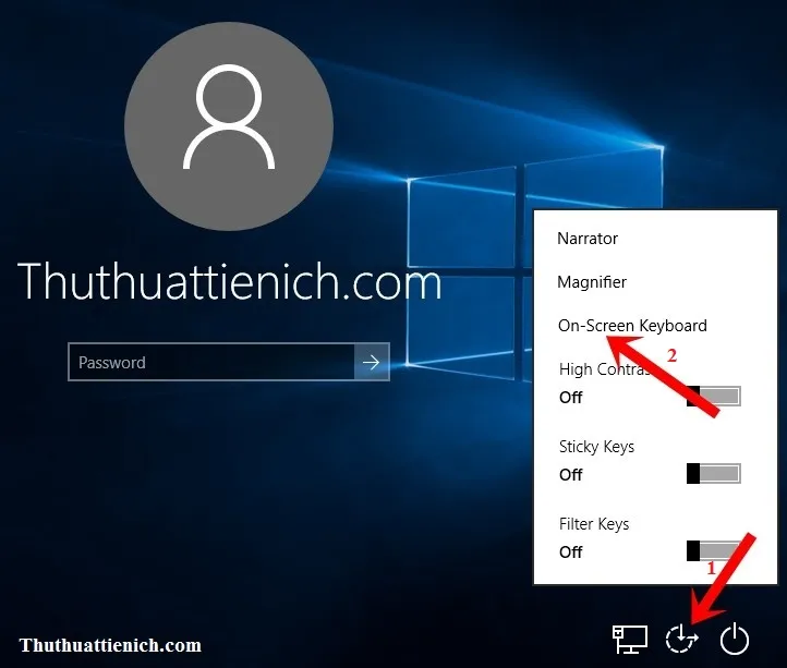 Cách mở nhanh bàn phím ảo (On-Screen Keyboard) trên Windows 10
