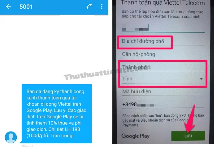 Cách mua ứng dụng & game trả phí trên Google Play bằng tài khoản điện thoại (Viettel & Mobifone)