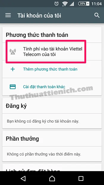 Cách mua ứng dụng & game trả phí trên Google Play bằng tài khoản điện thoại (Viettel & Mobifone)