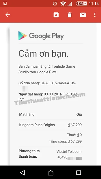 Cách mua ứng dụng & game trả phí trên Google Play bằng tài khoản điện thoại (Viettel & Mobifone)