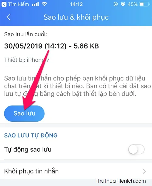 Cách sao lưu & khôi phục tin nhắn Zalo (điện thoại & máy tính)