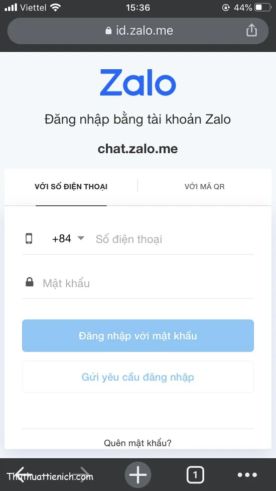 Cách sửa lỗi không vào được Zalo Web trên điện thoại