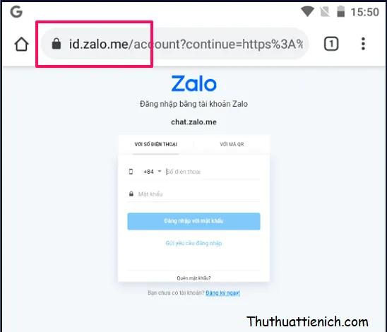 Cách sửa lỗi không vào được Zalo Web trên điện thoại