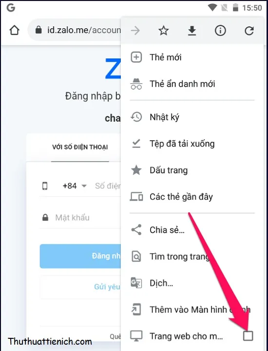 Cách sửa lỗi không vào được Zalo Web trên điện thoại