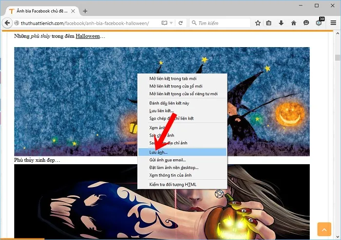 Cách tải ảnh trên mạng về máy tính với Chrome, Firefox, Cốc Cốc, Edge, IE