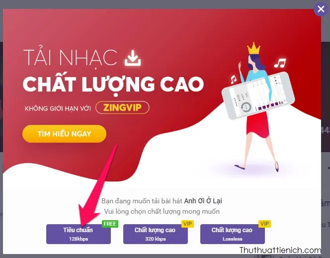 Cách tải nhạc MP3 miễn phí từ Zing MP3, Nhaccuatui