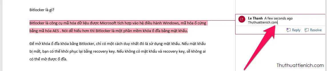 Cách tạo, chỉnh sửa và xóa comment (ghi chú) trong Word