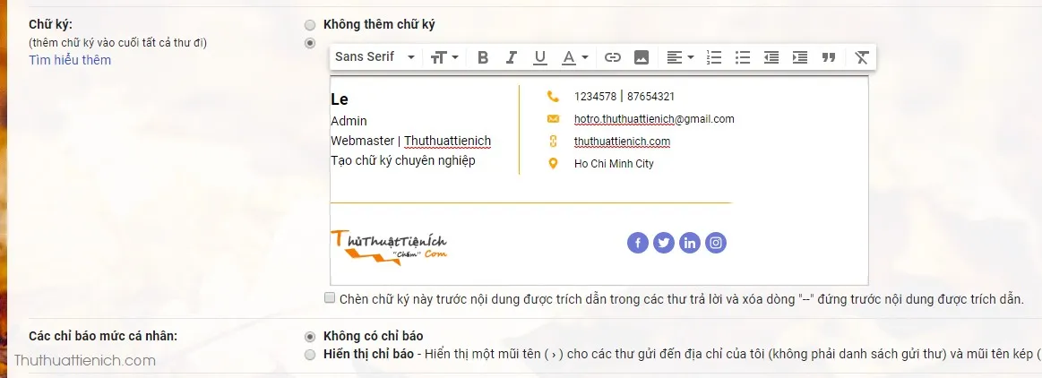 Cách tạo chữ ký Gmail chuyên nghiệp nhanh, miễn phí, dễ làm