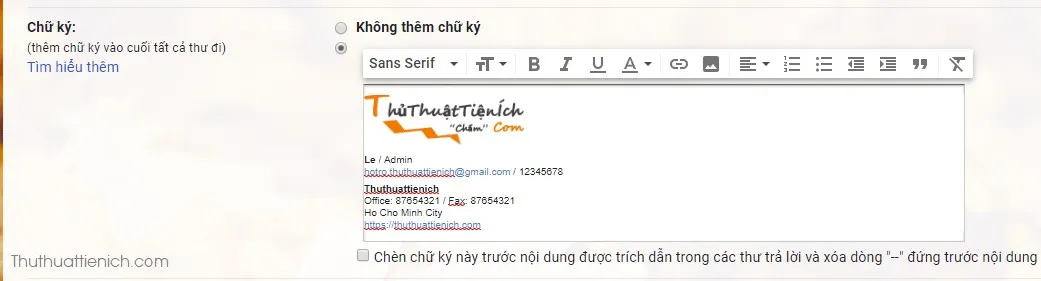 Cách tạo chữ ký Gmail chuyên nghiệp nhanh, miễn phí, dễ làm