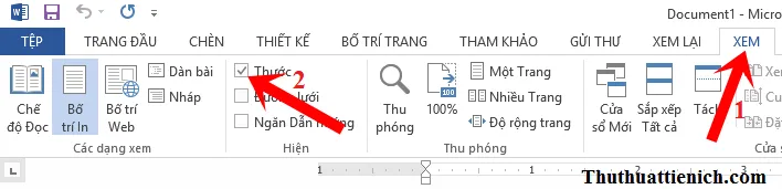 Cách tạo dòng chấm (…..) tự động bằng nút Tab trong Word 2013, 2010, 2007, 2003