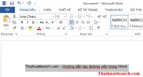 Cách tạo đường viền, viền trang trong Word 2003, 2007, 2010, 2013