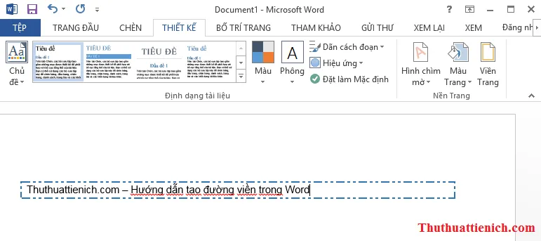 Cách tạo đường viền, viền trang trong Word 2003, 2007, 2010, 2013