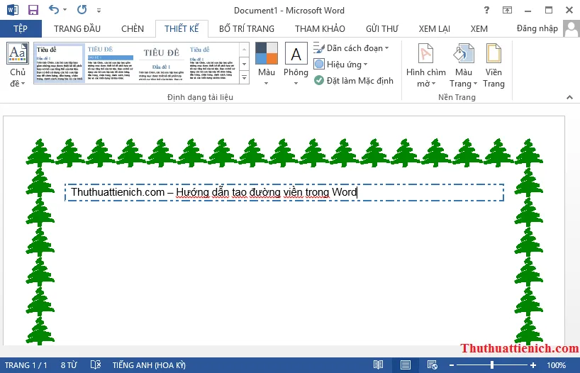 Cách tạo đường viền, viền trang trong Word 2003, 2007, 2010, 2013