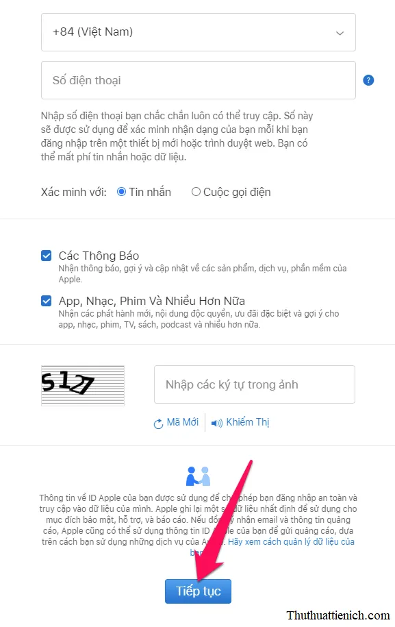 Cách tạo tài khoản iCloud miễn phí trên máy tính