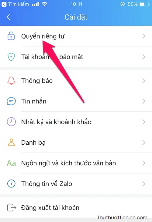 Cách tắt thông báo “Đã xem” tin nhắn khi chat Zalo