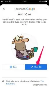 Cách thay đổi ảnh đại diện avatar Gmail