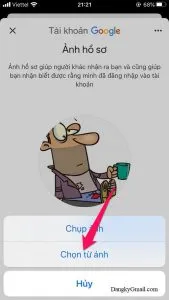 Cách thay đổi ảnh đại diện avatar Gmail